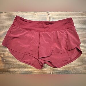 Wine Speed Up Low-rise Lined Short 2.5” Size 4